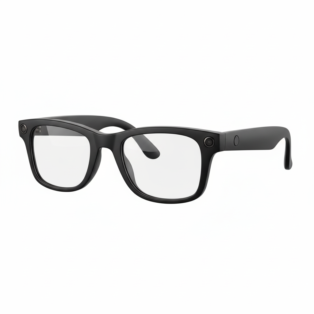 Lunettes intelligentes AURYS vue trois-quarts fond blanc